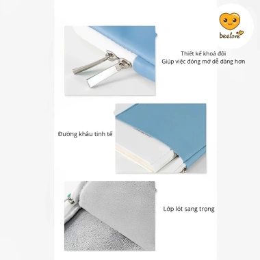 Túi da cao cấp iPad 11‑13 inch, chống nước, lót nhung chống sốc - 179.000₫