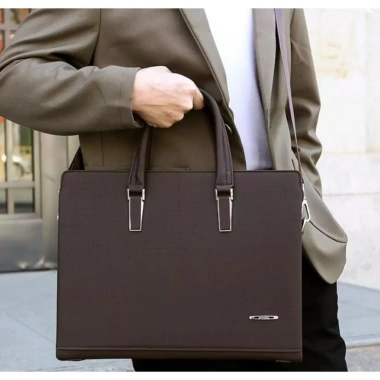 Túi da công sở GORCHIS cao cấp, cặp văn phòng bền bỉ, ngăn laptop 14 inch - giá 1.29 triệu