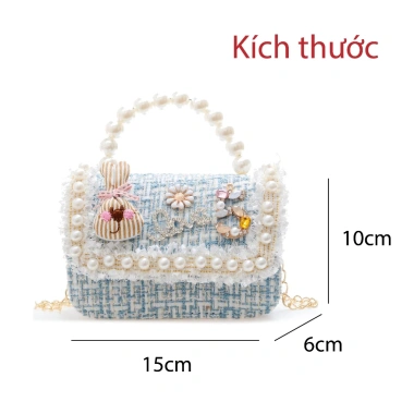 Túi Dạ Đỏ Sang Chảnh Quai Ngọc Đeo Chéo Nhiều Họa Tiết Cho Bé Gái - Giá 95.000đ 5