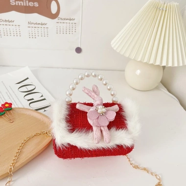 Túi Dạ Đỏ Sang Chảnh Quai Ngọc Đeo Chéo Nhiều Họa Tiết Cho Bé Gái - Giá 95.000đ 8