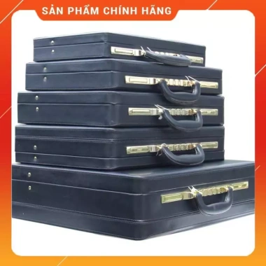 Túi da doanh nhân khóa số 8.013 - Đen nâu đa size, giảm giá 1,950,000