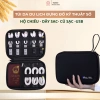 Túi da du lịch PU chống nước - Đựng phụ kiện công nghệ, sạc USB, hộ chiếu - 129.000 2