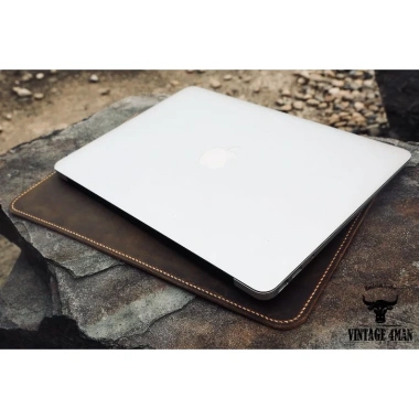 Túi Da Đựng Laptop Da Thật Vintage - Thiết kế bảo vệ an toàn, giá ưu đãi 410.000 VND