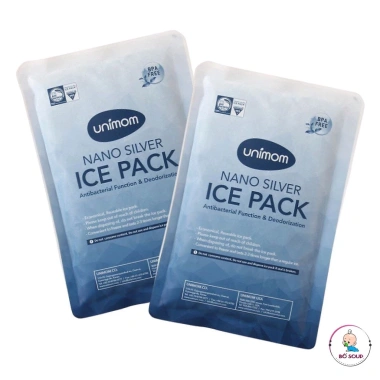 Túi đá khô Unimom bảo quản sữa, túi gel giữ lạnh, giữ nhiệt bình sữa Bố Soup 67k