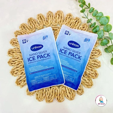 Túi đá khô Unimom bảo quản sữa, túi gel giữ lạnh, giữ nhiệt bình sữa Bố Soup 67k