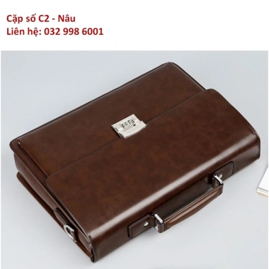 Túi da nam công sở C2 nâu - Cặp đựng laptop Magic1, giá chỉ 399.000 VNĐ