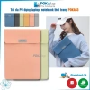 Túi da POKA63 đựng laptop và tablet, lót chống thấm, làm bàn di chuột 13-17 inch