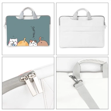 Túi Da PU chống sốc, chống thấm nước, họa hoạt hình, bảo vệ laptop 13.3‑15.6 inch