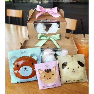 Túi dán 10x10cm trong suốt đựng bánh, kẹo, ngọt, bánh quy - Giá chỉ 30.000₫