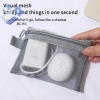 Túi đầu đọc thẻ đĩa cứng lưới, tai nghe di động, cáp dữ liệu, bộ sạc, U Disk zipper - Giảm 20 phần trăm du lịch 8