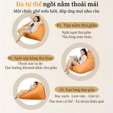 Túi đậu tam giác vỏ ghế sofa công nghệ - nhẹ sang trọng, căn hộ nhỏ, giá 239.000₫ 9