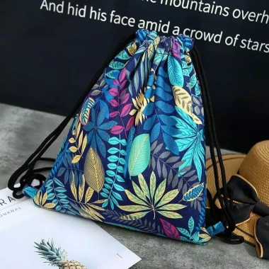 Túi Dây Rút Canvas Denim Nam Nữ - Ba Lô Đa Năng Đi Học Giá Ưu Đãi 70,168 VND