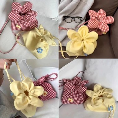 Túi Dây Rút Hình Bông Hoa RICHOUSE Độc Đáo - Đeo Chéo Vintage, Phù Hợp Đi Biển, Giá 134k