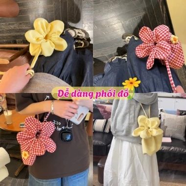 Túi Dây Rút Hình Bông Hoa RICHOUSE Độc Đáo - Đeo Chéo Vintage, Phù Hợp Đi Biển, Giá 134k