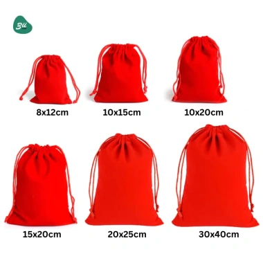 Túi dây rút mini 3II STORE nhung đỏ cao cấp, đựng trang sức, quà Tết, giá 6.300đ 9 Túi dây rút mini 3II STORE nhung đỏ cao cấp, đựng trang sức, quà Tết, giá 6.300đ 9