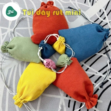 Túi dây rút mini vải nhung 3II HOME - Đựng mỹ phẩm, trang sức, đồ dùng cá nhân, nhiều màu 14.000đ