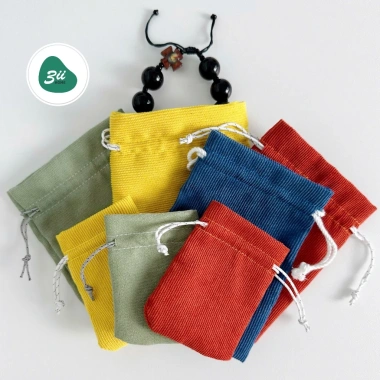 Túi dây rút mini vải nhung 3II HOME - Đựng mỹ phẩm, trang sức, đồ dùng cá nhân, nhiều màu 14.000đ