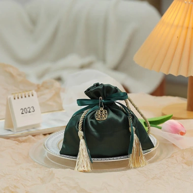 Túi Dây Rút Móc Quà Tặng Đảng Ủng Hộ Bảo Quản Trang Sức Cưới Hộp Kẹo Dây Ngọc Trai 4