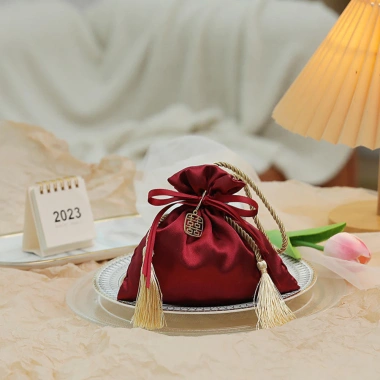 Túi Dây Rút Móc Quà Tặng Đảng Ủng Hộ Bảo Quản Trang Sức Cưới Hộp Kẹo Dây Ngọc Trai 7
