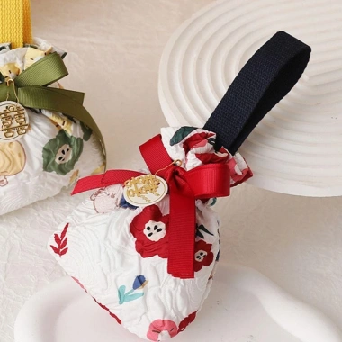 Túi dây rút năm mới HDAISEN đỏ nơ, dung tích lớn, Hàn Quốc, chỉ 42.660 VND