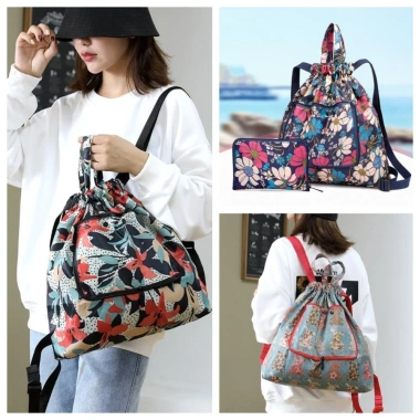 Túi dây rút SWEETFASHION đa năng, nhẹ, ba lô gấp hình động vật Nylon – 110.160₫