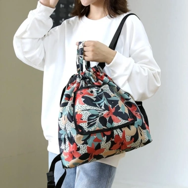 Túi dây rút SWEETFASHION đa năng, nhẹ, ba lô gấp hình động vật Nylon – 110.160₫