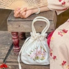 Túi dây rút thêu hoa vải lụa sang trọng cầm tay kiểu hanfu Trung Hoa 60.000 4
