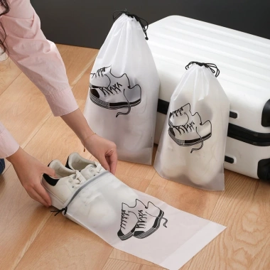 Túi Dây Rút Trong Suốt Chống Nước Đựng Giày Dép & Quần Áo Tái Sử Dụng 37.800đ