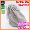 Túi Dây Rút Vải Nhung Siêu Dày Size Lớn Đựng Tai Nghe Phụ Kiện ĐT Giá 50.000₫