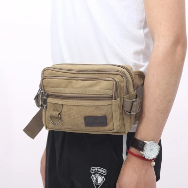 Túi đeo bụng nam nữ vải dày bền, chống trầy xước, nhiều ngăn tiện dụng - Giá 99.000₫ 7