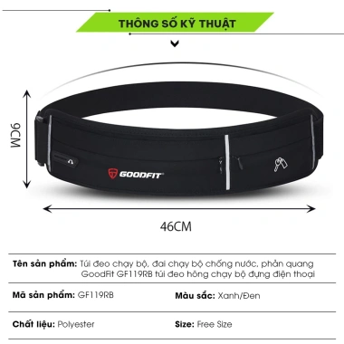 Túi đeo chạy bộ GoodFit GF119RB - Đai chống nước, phản quang, giảm giá 20%