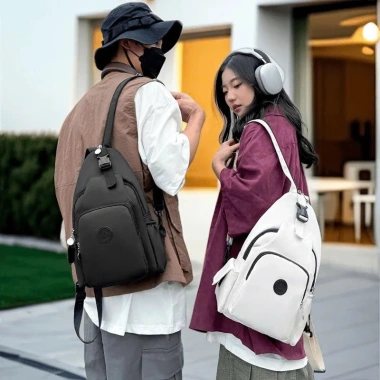 Túi đeo chéo, balo nhiều ngăn chống thấm nước, túi bánh bao, túi ngực nam nữ - Giá 89.250₫ 3