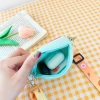 Túi đeo chéo bé gái ba lô bánh rán màu hồng silicone mềm, ví đựng tiền xu - 99.000đ 5