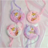 Túi đeo chéo bé gái thêu ngựa kỳ lân pony, vải lông nhung mềm mịn - Giá 48.000đ 5