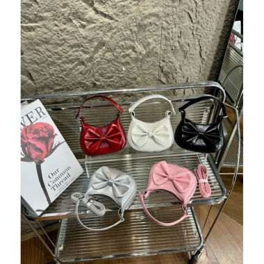 Túi Đeo Chéo, Cầm Tay Da PU Trơn Nơ Bản To Cute Hàn Quốc - 72.000đ Giảm Đặc Biệt