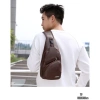 Túi đeo chéo da PU nhiều ngăn, thoải mái, thời trang, bền đẹp, lỗ dây - Quà tặng DOCHUAN 250k 3