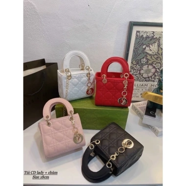 Túi Đeo Chéo Da Sần Mẹ & Bé Dáng Vuông Size Nhỏ, Tặng Phụ Kiện, Giá 79.000₫