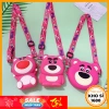 Túi Đeo Chéo Gấu Dâu Mini Cao Cấp - Lì Xì Cao Su, Du Lịch & Tết, Giá 45k