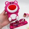 Túi Đeo Chéo Gấu Dâu Mini Cao Cấp - Lì Xì Cao Su, Du Lịch & Tết, Giá 45k 3
