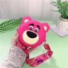 Túi Đeo Chéo Gấu Dâu Mini Cao Su Cao Cấp – Túi Lì Xì Tết Du Lịch Giá 39.990 VND 9