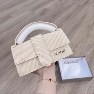 Túi đeo chéo Jac size 18 màu trắng vân xước siêu đẹp, kiểu dánh thời trang, vừa điện thoại 89.000