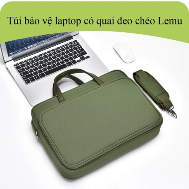Túi đeo chéo Lemu chống sốc bảo vệ laptop, có quai xách, giảm giá 304.000₫