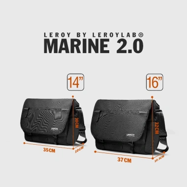 Túi Đeo Chéo LEROY MARINE Chống Sốc Laptop 14-16″ Đi Làm Học – Chính Hãng BALOCENTER