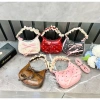 Túi đeo chéo mini chấm bi quai ren đính 2 nơ - 5 màu xinh, giảm giá 69k