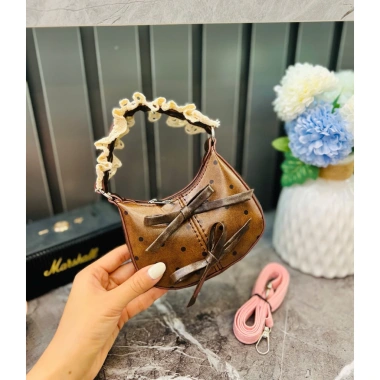 Túi đeo chéo mini chấm bi quai ren đính 2 nơ - 5 màu xinh, giảm giá 69k 6