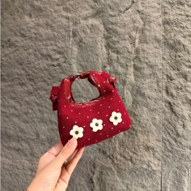 Túi Đeo Chéo Mini Hoa Nở Chấm Bi Siêu Xinh - Dáng Hàn Quốc cho Bé Gái Đi Chơi Tết 9