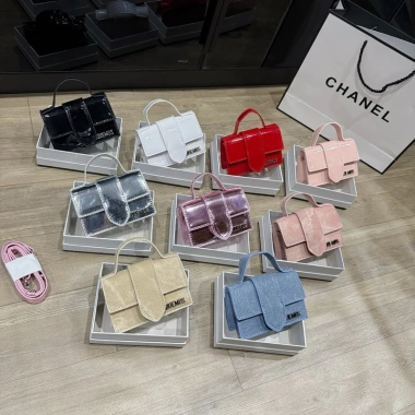 Túi đeo chéo mini jac Size 12 Da bóng mác bạc sang chảnh dễ thương cho trẻ em và người lớn 68,000 VND