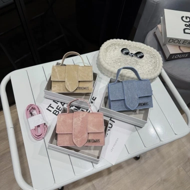 Túi đeo chéo mini jac Size 12 Da bóng mác bạc sang chảnh dễ thương cho trẻ em và người lớn 68,000 VND