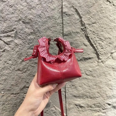 Túi đeo chéo mini nữ bucket caro kèm nơ tiểu thư DK123 – giá chỉ 62.000₫