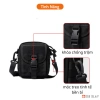 Túi đeo chéo mini polyester dệt trơn cao cấp, khóa chống trộm, hộp mềm - 159.000₫ 9